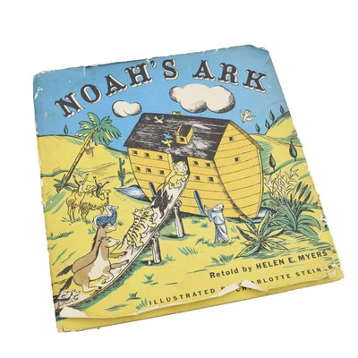 Noah’s Ark Children’s Book Helen E. Meyers Charlotte Steiner 1940s Hardcover - Image 1 of 4
