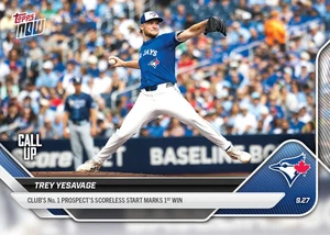 Trey Yesavage Blue Jays 2025 MLB Topps NOW Card #782 First Win Presale - Picture 1 of 2