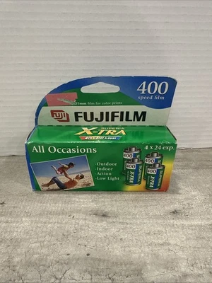 Película Fujifilm 400 velocidades paquete de 4 X 24 exposiciones Superia caducada 11/2008 sellada nueva de stock Foto 1 de 4