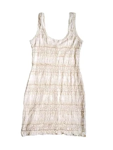 Vestido bohemio marfil crema de encaje forrado de sauce y arcilla para mujer talla MEDIANA  - Imagen 1 de 7