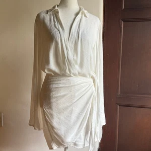 L*Space | White Daydream Tunika Wickelkleid Schwimmen Überziehen | Medium - Bild 1 von 7