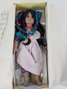 Seymour Mann 18 inch Native American Porcelain Doll Kinesha? - Picture 1 of 21