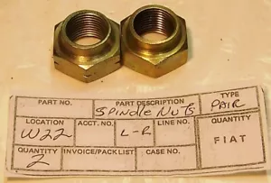 FIAT 124 Coupe Spider 2000 Spindle Nut Set Left-Right 18mm NOS - Picture 1 of 3