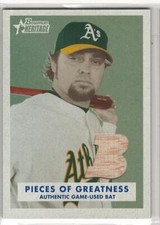 Nick Swisher 2006 Bowman Heritage Pieces of Greatness #PG-NS A's