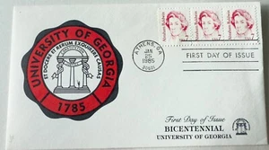 US FDC 1985 Multi-Stamp Abraham Baldwin First Day Cover with 3 Stamps | - Picture 1 of 2