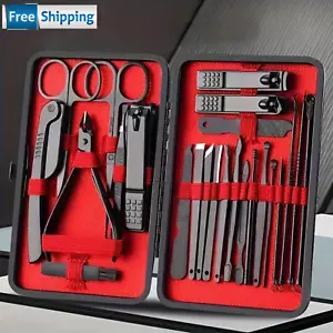Women Men Manicure Pedicure Set Finger Toe Nail Clippers Scissors Grooming Kit - Picture 1 of 12