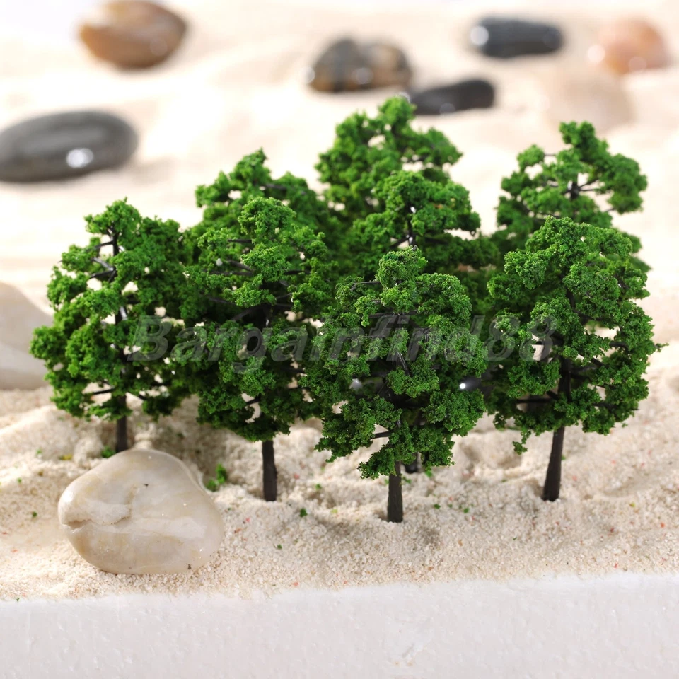10pcs Model Tree Set Railway Train Wargame Scenery HO N Scale Park Street Layout - Image 1 of 4