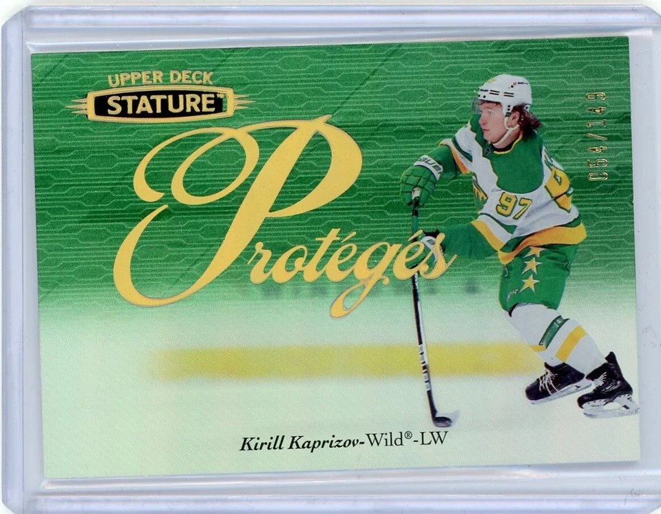 2020-21 Upper Deck Stature Hockey Proteges Green Rookie #P-7 Kirill Kaprizov  - Image 1 of 2