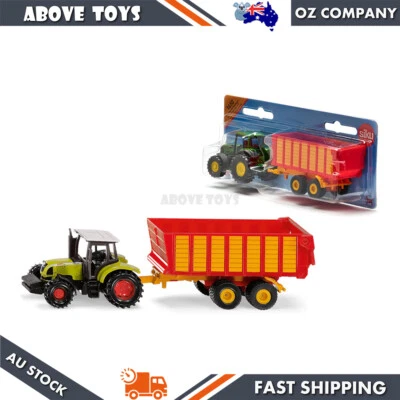 Siku John Deere Tractor With Silage Trailer Diecast Model Toy - Image 1 of 4