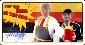Donald Trump 45th U.S President McDonalds Trading Card “Fries In Bag” 3.5x1.8 - Picture 1 of 1