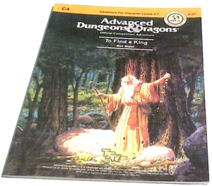 C4 To find a King reprint NEW WOTC AD&D TSR 9107 adventure module book RPGA