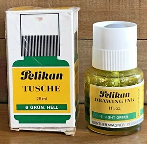Pelikan Drawing Ink Tusche 6 Light Green Made In Germany 1oz/30ml - Picture 1 of 3