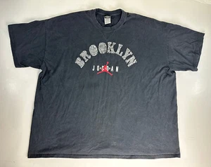 Nike Jordan Brand Brooklyn 4XL XXXXL Mens Black Graphic Logo Short Sleeve Tshirt - Picture 1 of 8