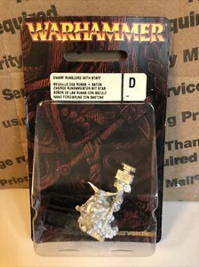 Warhammer Dwarf Runelord With Staff OOP SEALED HTF RARE UK METAL - Picture 1 of 10
