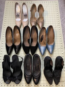 Lot of 8 1950’s High Heels - 3 Size 9 N! - Wholesale, Resale, Costume (B) - Picture 1 of 12