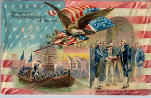 Reception of President Washington at New York Raphael Tuck Post Card PC373 - Picture 1 of 2