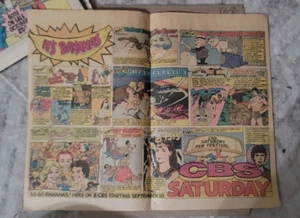 CBS Saturday Morning Cartoons Comic Size 2 Page Ad  1977 (JA650 - Picture 1 of 1
