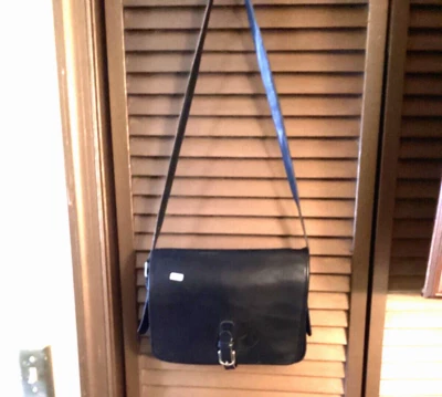 Bolso Coach Saddle Vintage Muy Raro Negro Hecho/Nueva York No. 1249-5557 (21) Foto 1 de 4