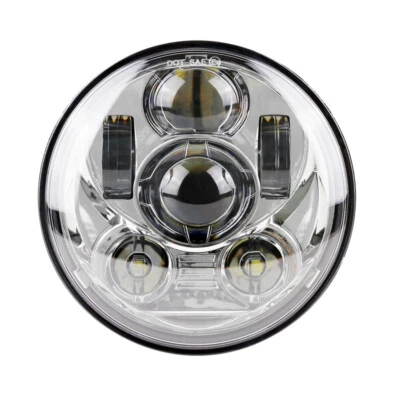 Faro Proyector LED Cromo 5 3/4" 5.75 para Harley Sportster XL 883 1200 Dyna Foto 1 de 4