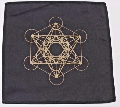 Sacred Geometry Crystal Grid Cloth Metatron's Cube (Gem Grid) 12" x 12" Altar