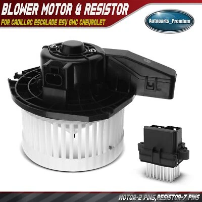 Kit de motor y resistencia soplador de climatización para Chevrolet Suburban 1500 2500 GMC Cadillac Foto 1 de 4