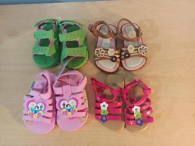 批量 4 件 学步女孩 夏季 凉鞋 6 码 休闲 迪士尼 跳豆 — 第 1/4 张图片