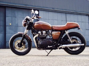 TRIUMPH BONNEVILLE CUSTOM CAFE RACER MOTORCYCLE P/X on Triumph Bobber - Picture 1 of 15