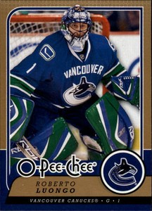 2008-09 O-Pee-Chee Canucks Hockey Card #184 Roberto Luongo