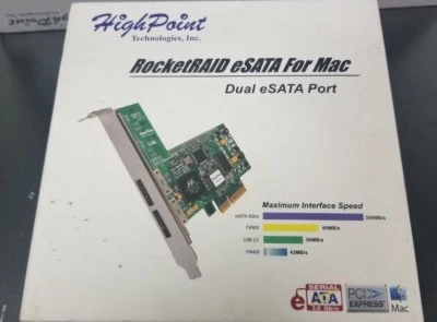 New HighPoint RocketRAID 2314 eSATA X4 Raid Controller 2x External Port For Mac - Image 1 of 2