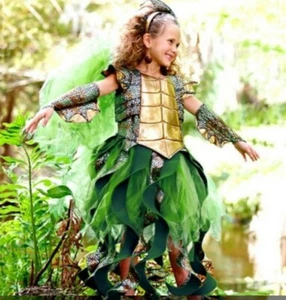 Chasing Fireflies Wishcraft Reptile Queen Costume Sz 8 . Dress, Headpiece, arm - Picture 1 of 5