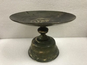 Antique Bronze Cambodia Compote Centerpiece Fruit Patina - Picture 1 of 12