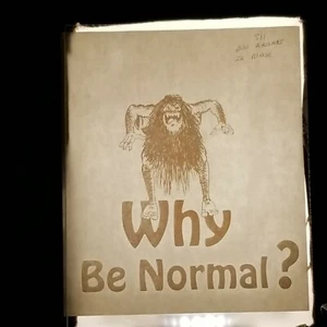 Vintage T-Shirt Heat Iron On Transfer: WHY BE NORMAL? Fun Weird Freak Strange - Picture 1 of 3