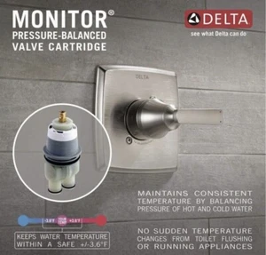 Delta Wasserhahn Ashlyn Gebürstetes Nickel Duschventil Trim Kit für Duschsysteme - Bild 1 von 2