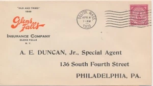 #682 Massachusetts Bay Colony Glens Falls Insurance corner First Day cover - Picture 1 of 2