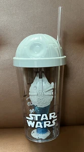 NEW Zak Star Wars 22oz Plastic Straw Tumbler with Lid and 3D Millennium Falcon - Picture 1 of 5