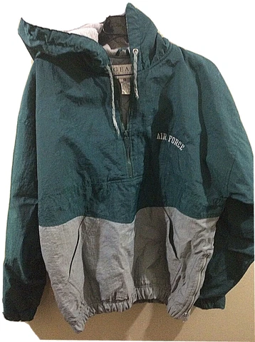 Air Force Falcons 1/2 Zip Puffer Style  MEDIUM Nylon Jacket Gear For Sports ✈ Cover