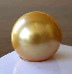 16,9 mm!! AUST GOLD SOUTH SEA PERLA REDONDA 100% SIN TRATAR SIN PERFORAR + CERTIFICADO INCLUIDO - Imagen 1 de 4