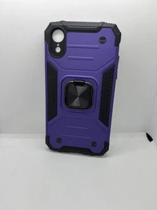 jame kick stand case kompatibel mit iphone xr lila + Hartglas - Bild 1 von 4