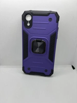 Funda jame kick stand compatible con iphone xr morado + cristal templado Foto 1 de 4