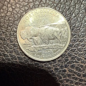 2006 P North Dakota Quarter Initials Cuds Double Collar Rim Clash + Muti Error - Picture 1 of 24