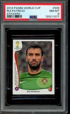 2014 Panini FIFA World Cup Brazil Album Stickers Rui Patricio #509 PSA 8 - Image 1 of 2