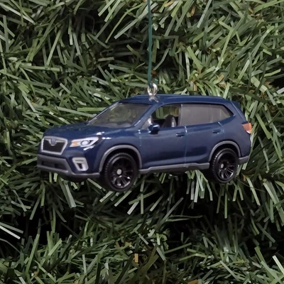 Subaru Forester Ornament Christmas Gift 2019 2020 2021 Car Xmas Decoration Blue - Image 1 of 4