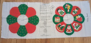 Cranston Print Works Cut And Sew Weihnachtskranz Stoff Vintage 80er Jahre - Bild 1 von 8