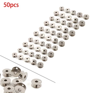 #203470 Steel Bobbins For SINGER 111G 111W 112W 211G 211U 211W 212W 50pcs - Picture 1 of 6