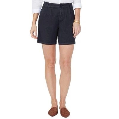 NYDJ NWT Black Linen Relaxed Shorts Sz 12 - Image 1 of 4