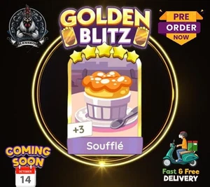 ⚡️ Golden Blitz ⚡️SOUFFLE ⭐️ 4 MONO_POLY_MO_-GO 5 STARS STICKER CARD - Picture 1 of 1