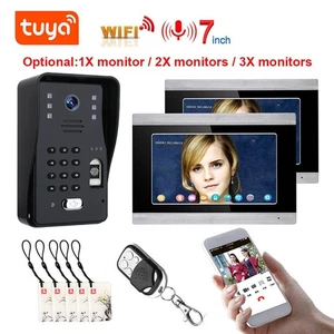 TUYA Video Intercom WIFI RFID Fingerprint Video Door Phone System Remote APP - Picture 1 of 15