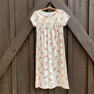 Camisón Aria Mujer Pequeño Blanco Rojo Floral Encaje Borde Botón Frontal Prendas para dormir - Imagen 1 de 12