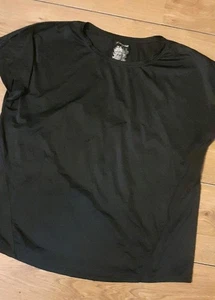 Ladies Black Workout Quick Dry Top Size M #sports top #£1.50sale - Picture 1 of 1