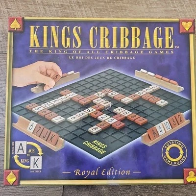 Unused Kings Cribbage Game Royal Edition Sealed Tile Bag 100% Complete Rotating - Image 1 of 4